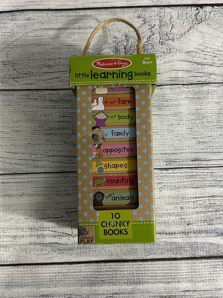 Melissa & Doug Little Learning Books: 10 Chunky Books (Green Start) Early Read