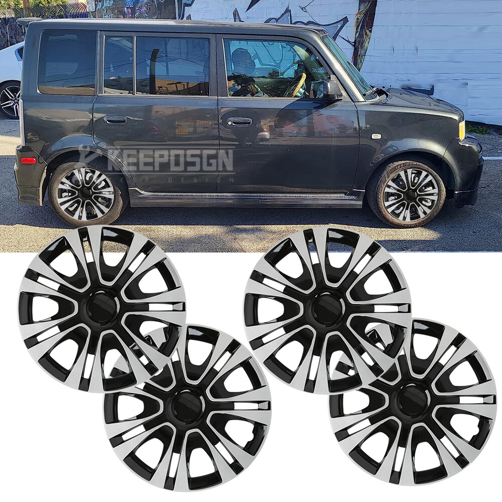 Set of 4 ABS 15-Inch Snap-On Wheel Covers for Scion XB 2003-2007 Full Hub Caps-image