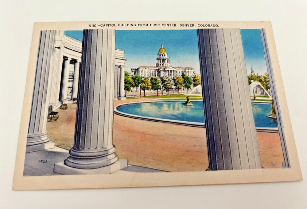 Capitol Building from Civic Center Denver Colorado Postcard