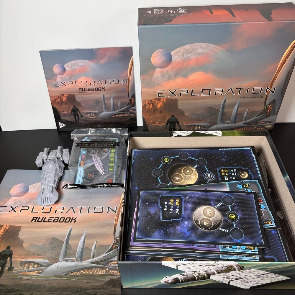 EXPLORATION Kickstarter All-In Pledge Board Game Damian Korus Sci-Fi Strategy
