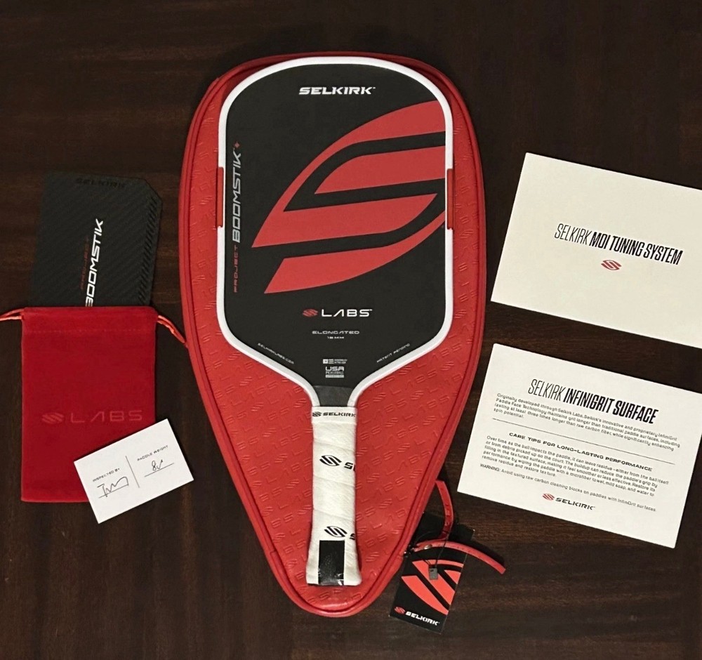 Selkirk Labs Boomstick Invikta Infinigrit Pickleball Paddle +  Leather Bag