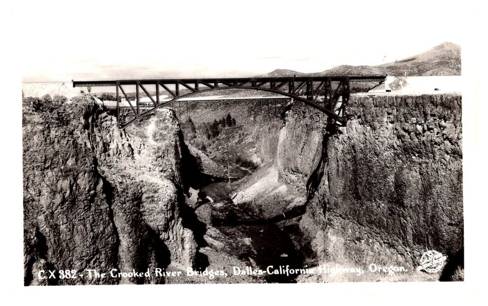 1950s Crooked River High Bridge Jefferson Co Oregon Vintage Real Photo Postcard