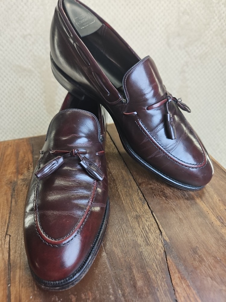 Johnston & Murphy Men's Tassel Loafers Burgundy Size 9 D Dress Shoes Cordovan