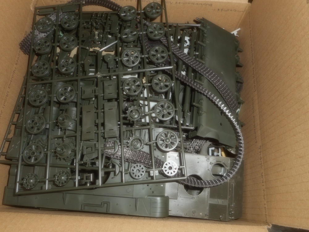 1/35 Post War Armor Plastic Model Kit Parts, 12 X 12 X 8 Inch Box Full