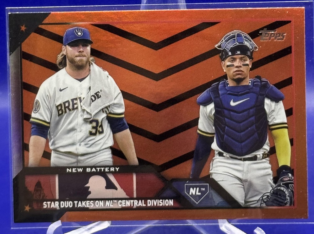 2023 Topps Update US251 Willson Contreras & Corbin Burnes Orange Black Foil
