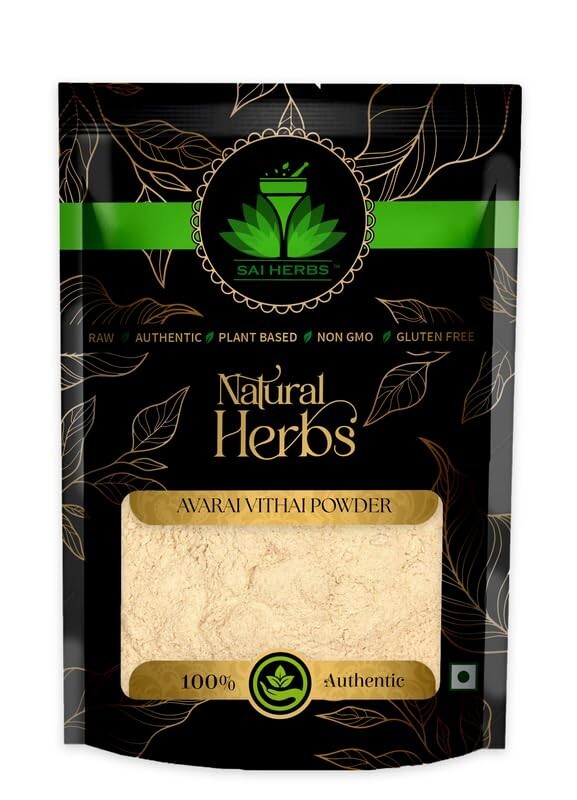 SAI HERBS Avarai Vithai Dry Powder - Dried Tanner Flower Powder - Pure & Natural