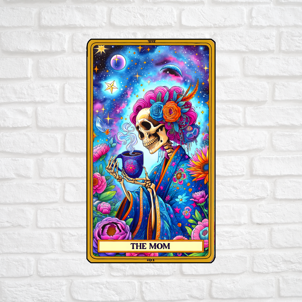 Gothic funny mom Tarot card vinyl decal dark novelty sticker