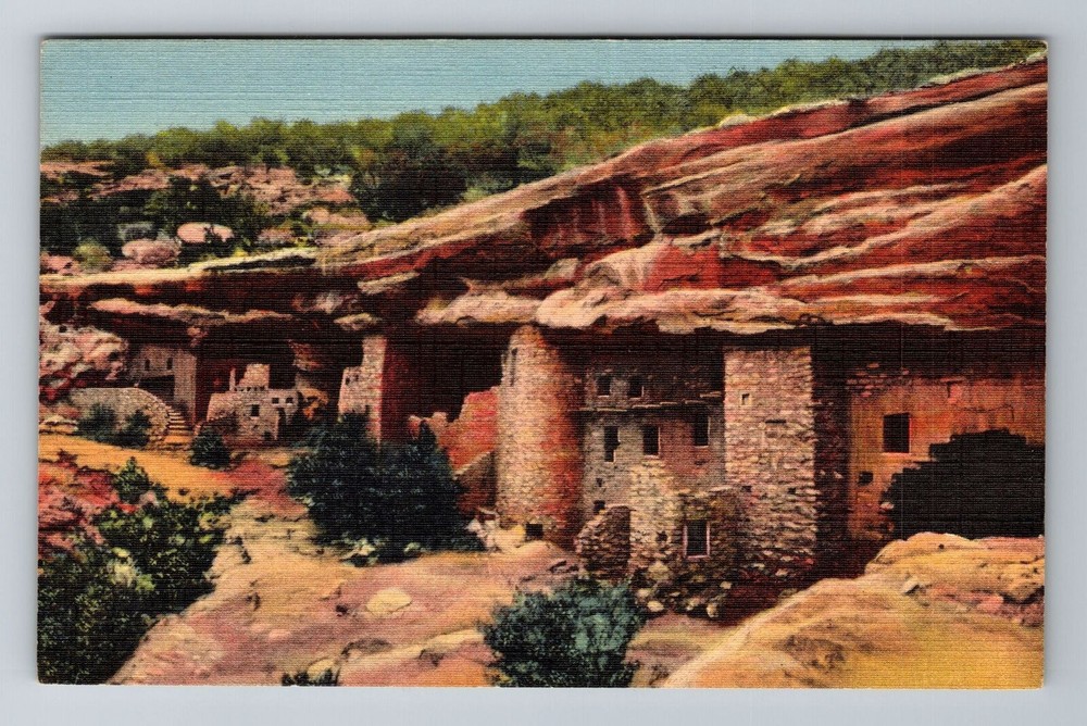 Manitou Springs CO-Colorado, Manitou Cliff Dwellings, Antique Vintage Postcard