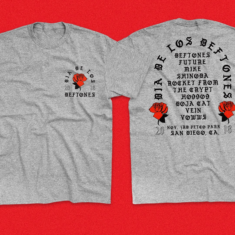 Dia De Los Deftones band gray T-shirt All sizes S to 5Xl JJ6159
