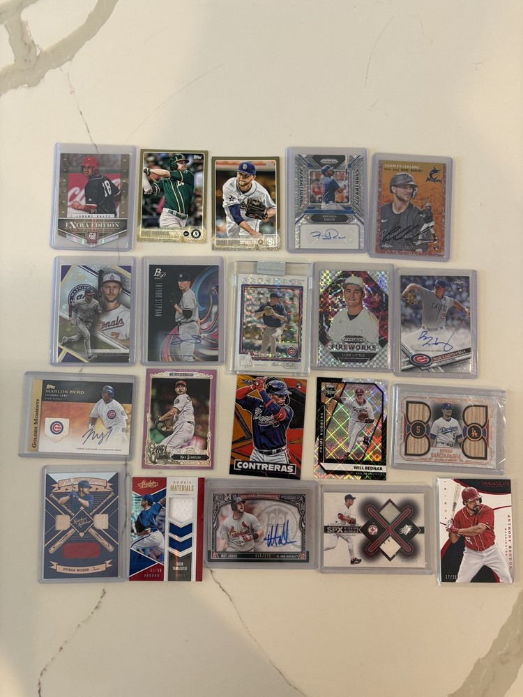 MLB Lot 20 Cards All Autos, Numbered, Patches, Rookies, Relics
