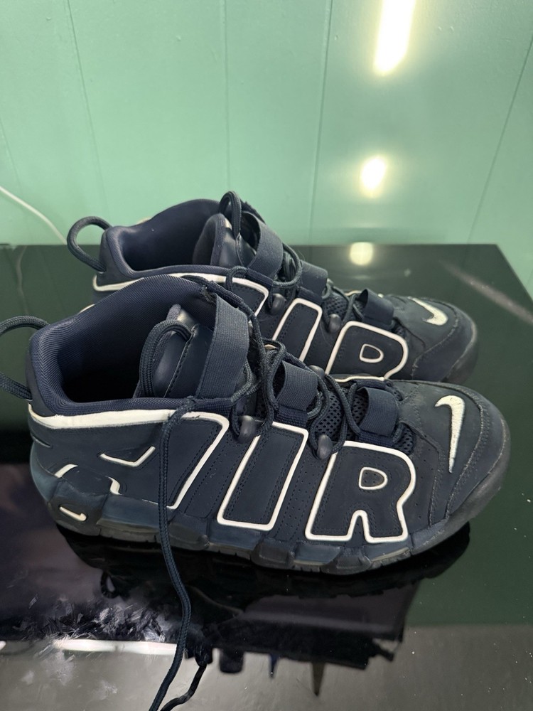 Nike Air More Uptempo Obsidian Navy White 921948-400 Lace Up Men's Athletic Sne…