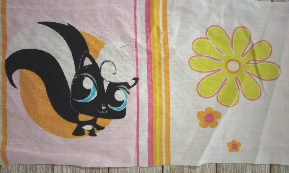 littlest pet shop skunk fun fabric length flower 10 x 5 inch 1pc new