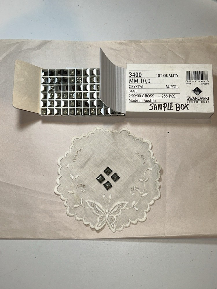 288 Swarovski MM 10.0 Crystal SAGE Sequins Rare Deadstock Pack