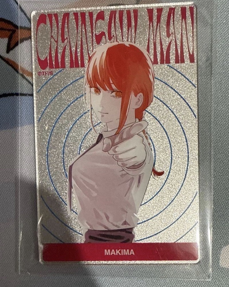 Chainsaw Man Metallic Acrylic Trading Card - Makima Manga Cover Art