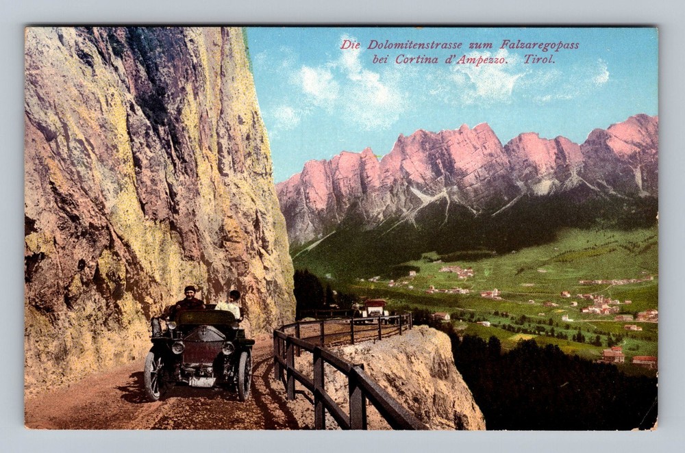 Italy- Tirol Dolomites Falzarego Pass Near Cortina d'Ampezzo PC Vintage Postcard