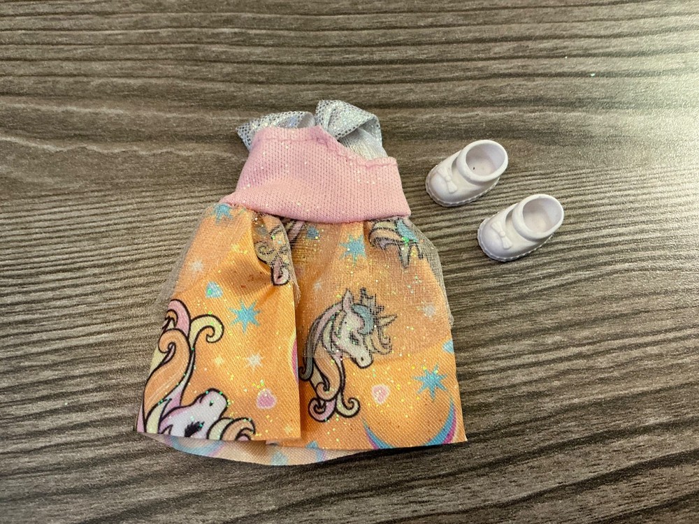 Mattel Barbie Kelly  Doll Clothes Dress Shoes Outfit Set Lot # 35
