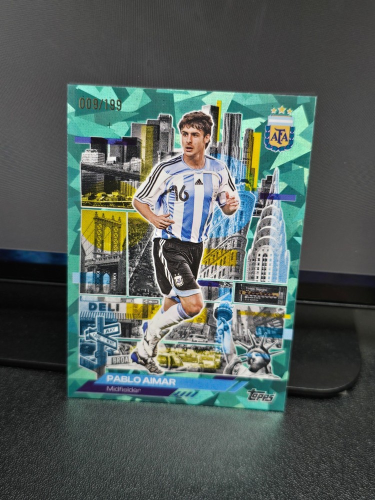 2026 Topps Argentina team set soccer AFA in the Apple aqua ice /199-Pablo Aimar