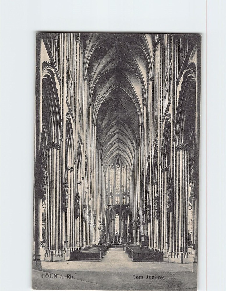 Postcard Dom Inneres Cologne Germany