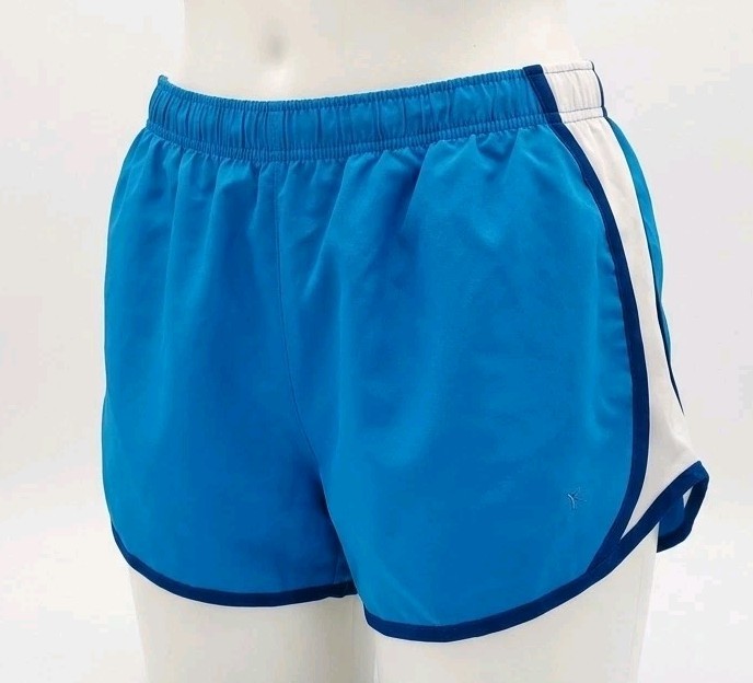 Danskin Now Women's Athletic Shorts White Polyester Elastic Waist Gym(260416-01)