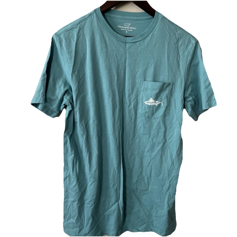 T-Shirt Vineyard Vines Teal Summer Small Short Sleeve