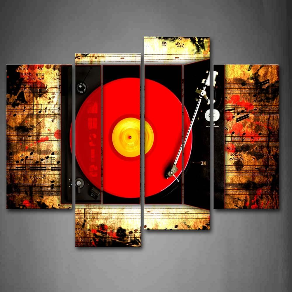 Music Wall Art Record Music Studio Canvas Wall Art Painting Pictures Print on Ca