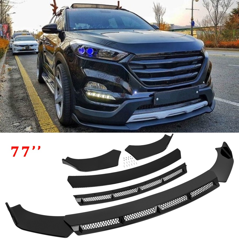 Gloss Front Bumper Lip Diffuser Splitter Body Kit For Hyundai Tucson 2005-2025
