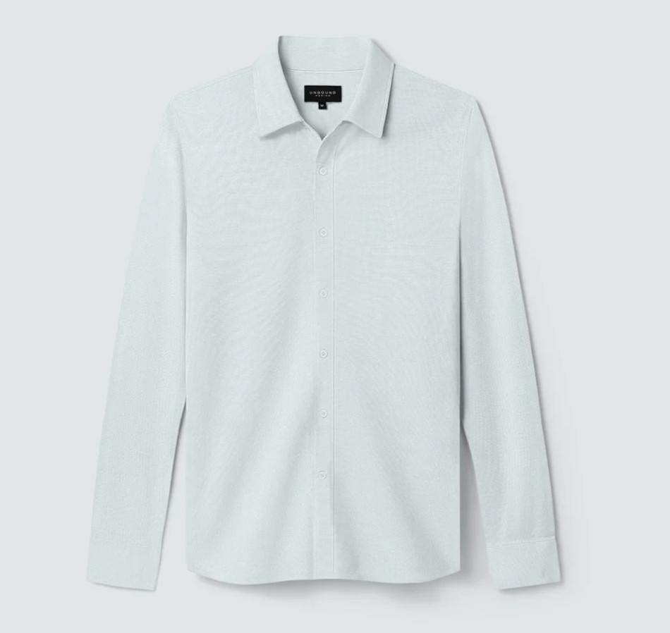 🧡NWT*Unbound Merino Long Sleeve Button Up Shirt Men's Size L Merino Wool Quartz