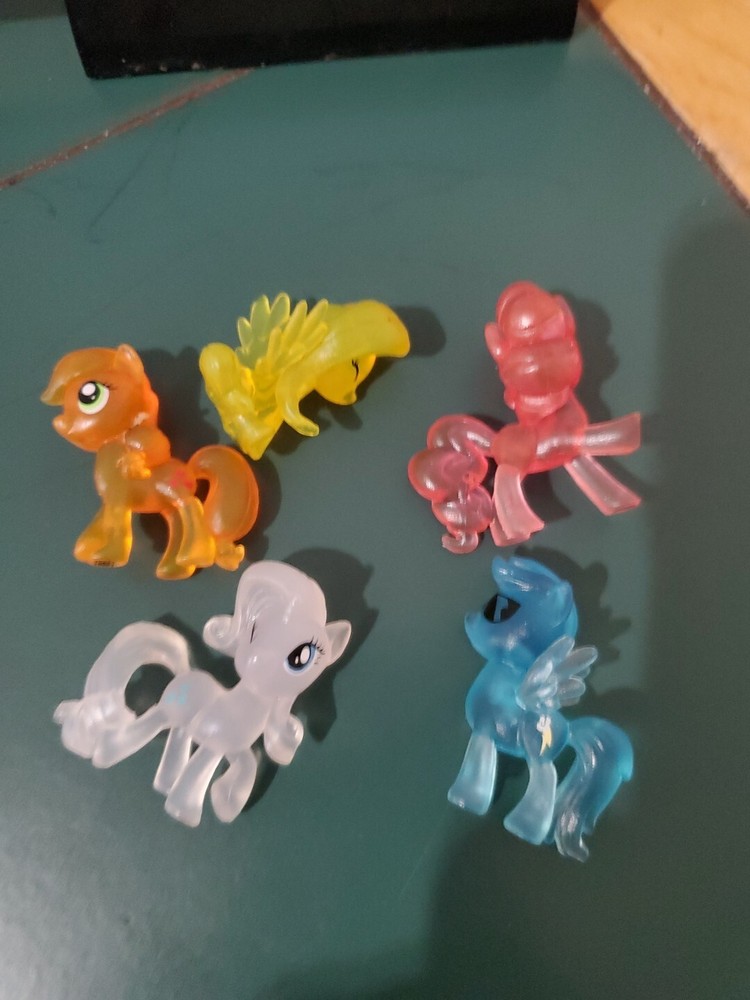 My Little Pony Mini Lot Transparent,  Blind Bag Toys 5 Count With Rare Clear Pon