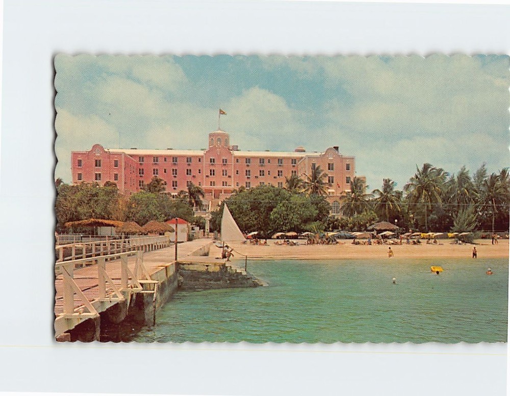 Postcard Fort Montague Beach Hotel Nassau Bahamas