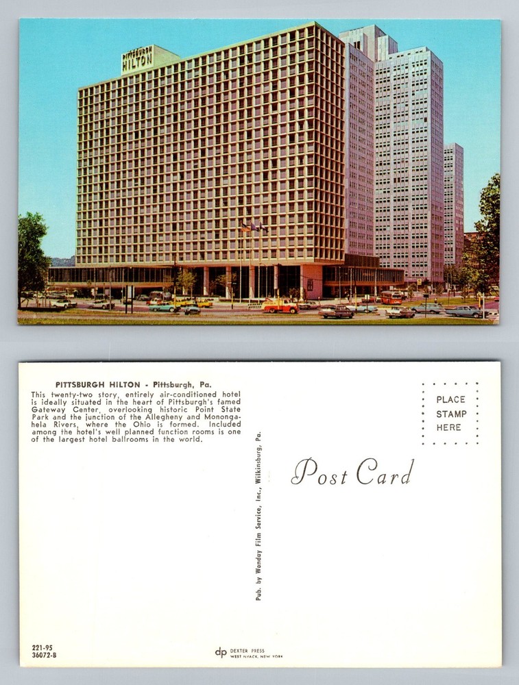 Pittsburgh, PA-Pennsylvania, Hilton Hotel Gateway Center Vintage Postcard