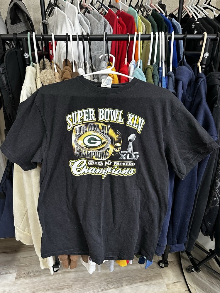 Vintage Green Bay Packers Shirt Mens Large NFL Super Bowl XLV Champions 2011