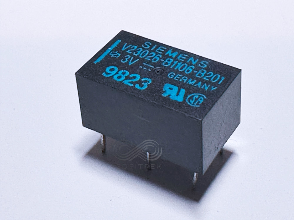V23026-B1106-B201 Siemens PCB Signal Relay 2 Coil Latching 3VDC SPDT 1A 6-Pin