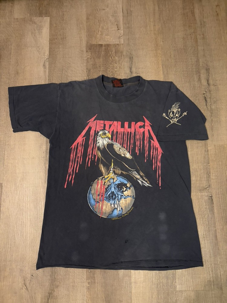 Vintage Metallica T Shirt Summer 1994 Tour No Where Else To Roam Pushead L