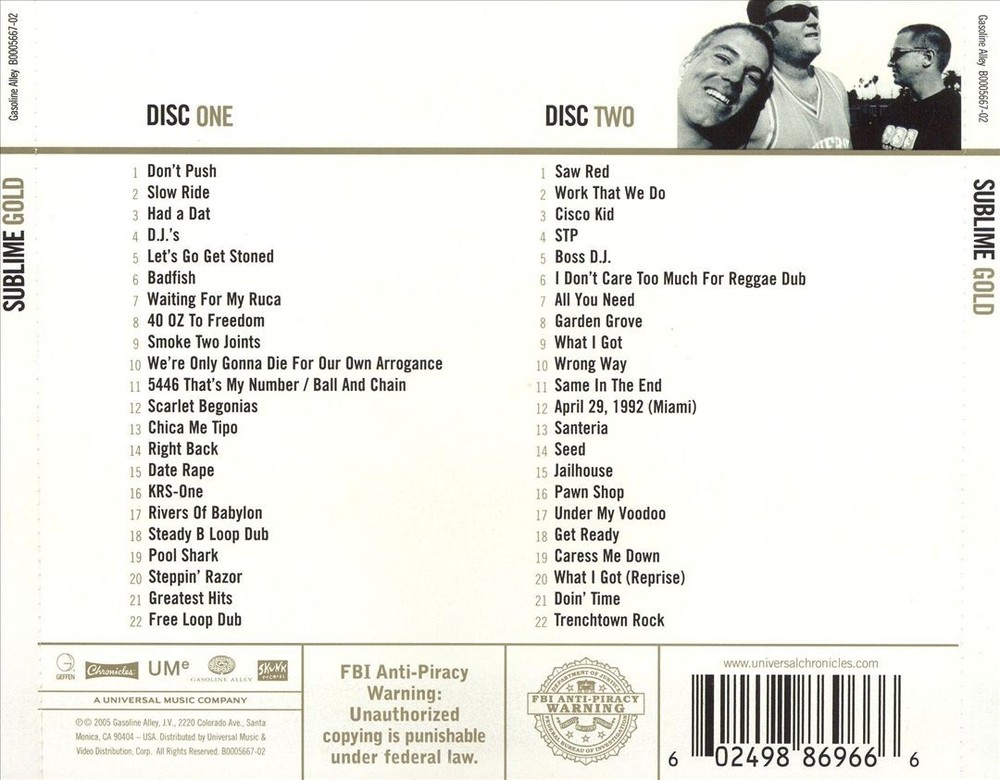Sublime Gold New Cd