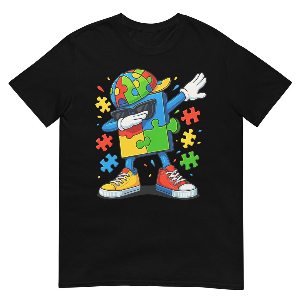 Dabbing Puzzle Autism Awareness T-Shirt