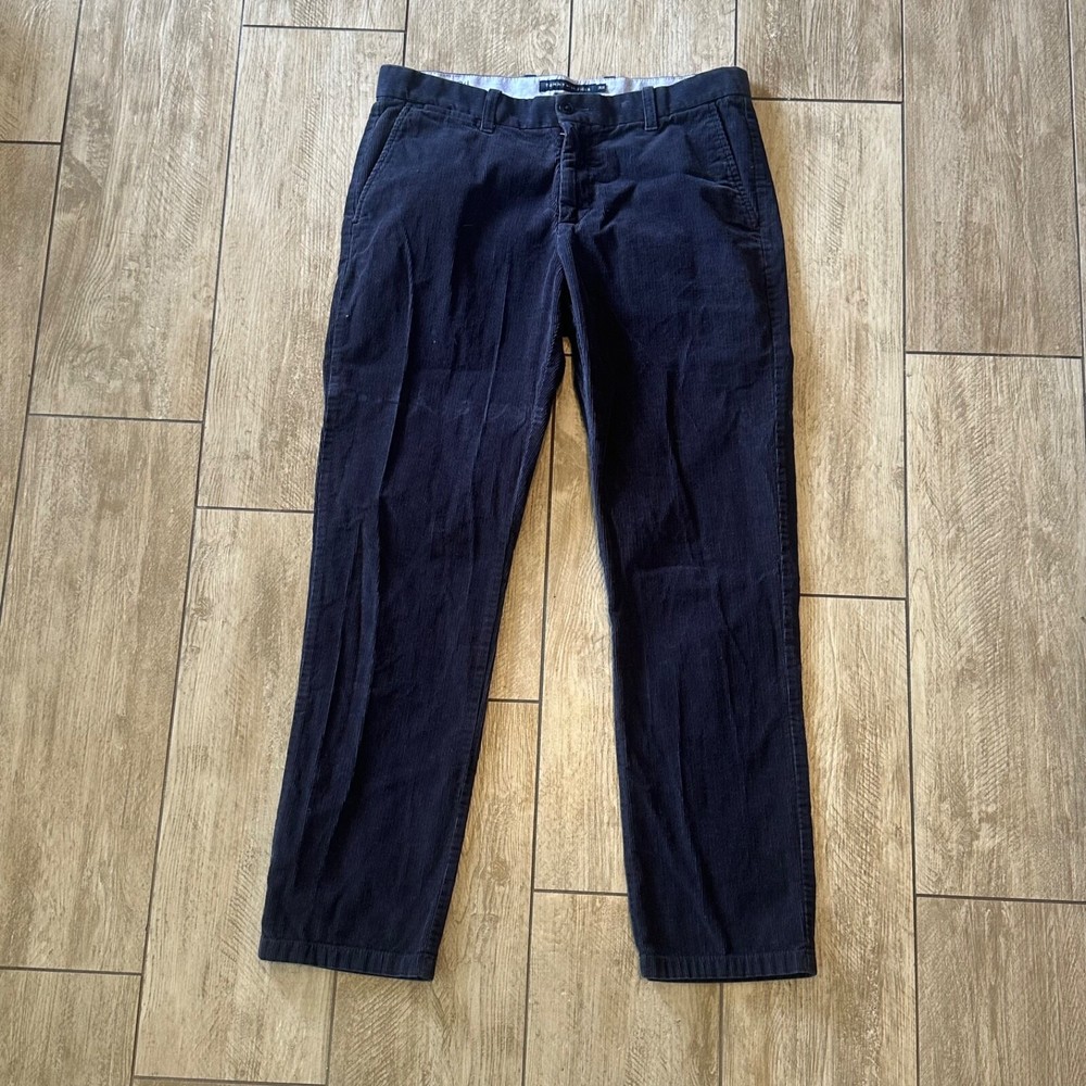 Tommy Hilfiger Navy Blue Pinwale Corduroy Pants 34x32 Men's Y2K Relaxed