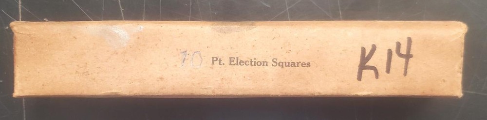 Vintage Letterpress Boxed Type  NOS 10pt Ballot Election Squares Boxes  K14  2#