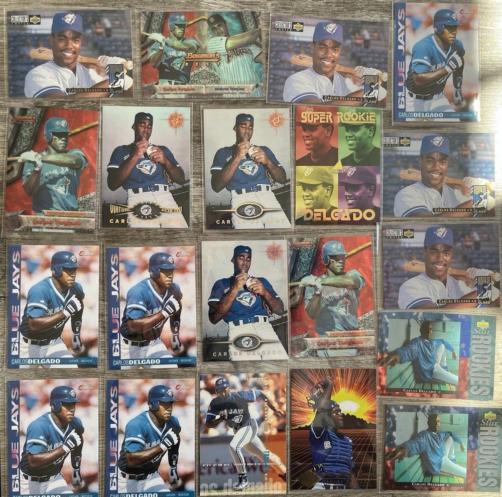 Carlos Delgado 20 Card Lot! 10 RCs!! All Cards Come With Top Loaders or Sleeves