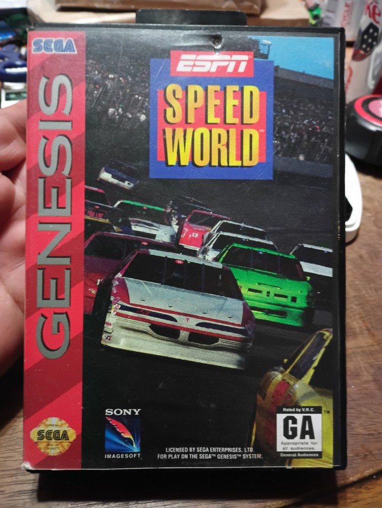 ESPN Speed World Sega Genesis Complete CIB w/ Case