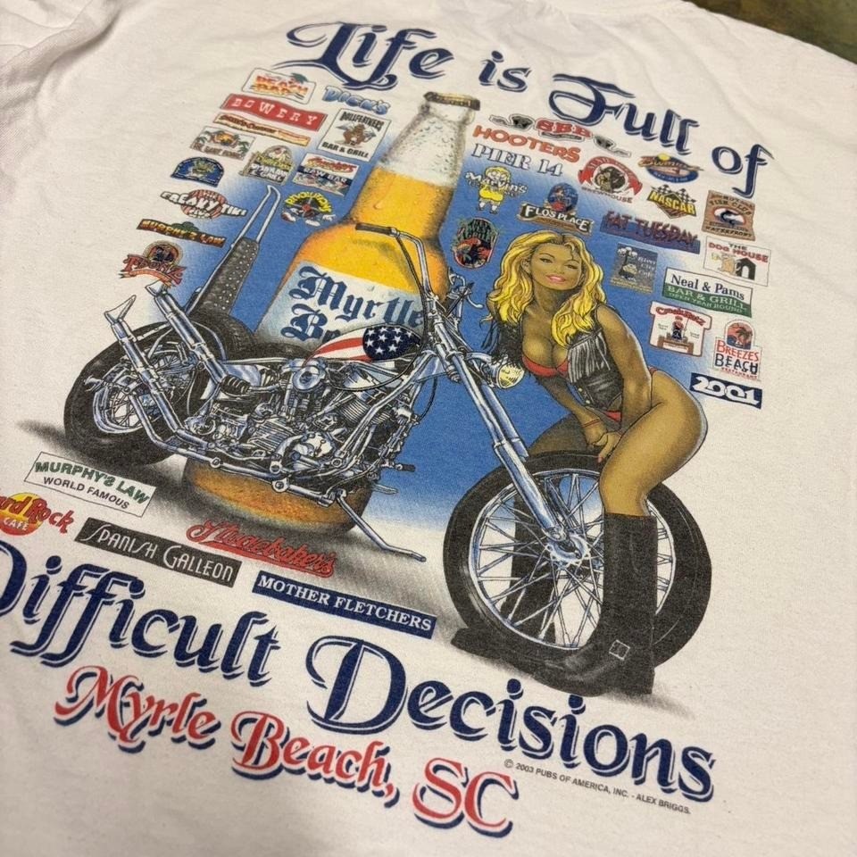 *RARE* Vintage 2000's Life is full of difficult decisions graphic beer stripper