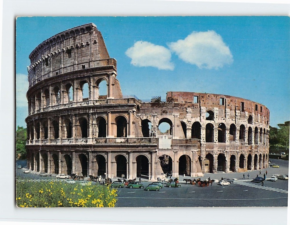 Postcard Coliseum Rome Italy