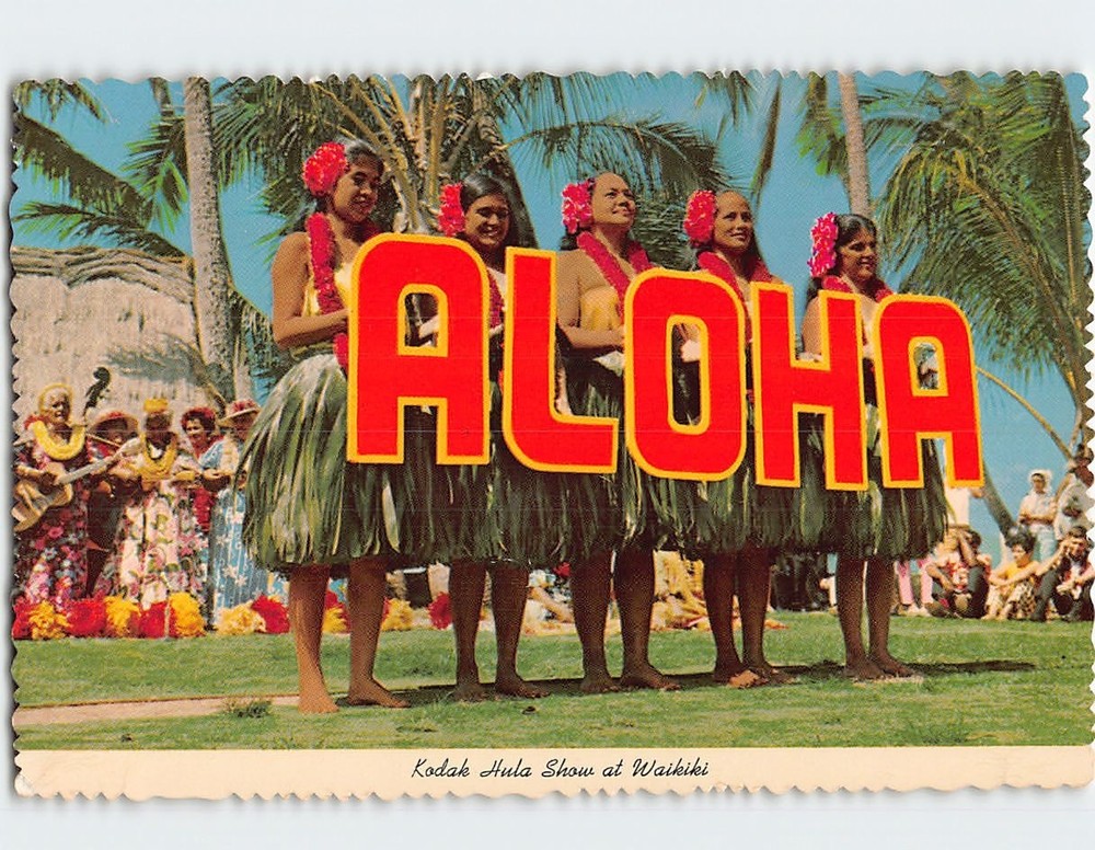 Postcard Kodak Hula Show at Waikiki Honolulu Hawaii USA