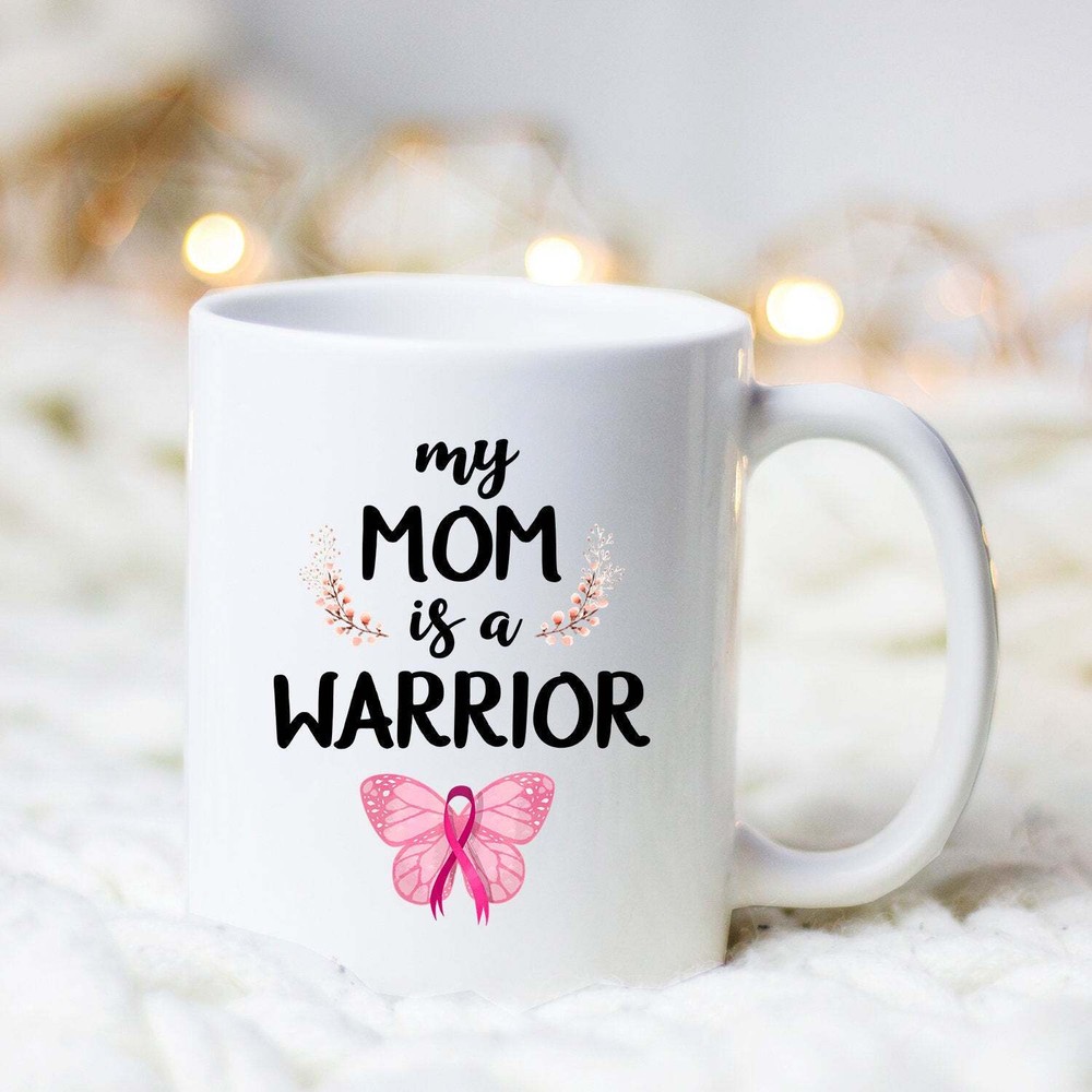 Warrior Mom Breast Cancer Awareness Mug Inspirational Gift