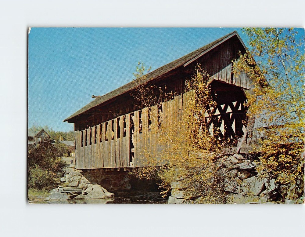 Postcard Cilleyville Covered Bridge Andover New Hampshire USA