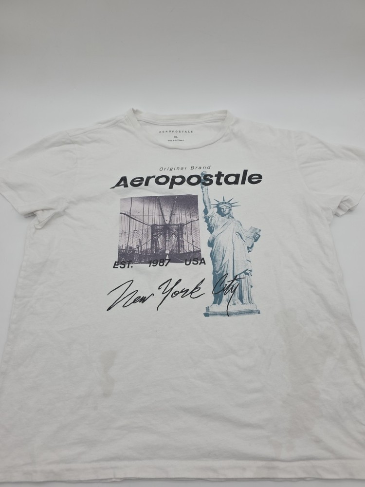 Aeropostale T-Shirt Men XL Graphic Print White#44448