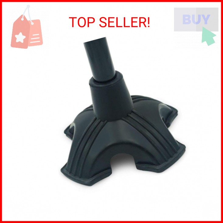 Cane Tip with Quad Support Rubber Foot for Walking Canes 3/4 Inch Shaft, Self-St