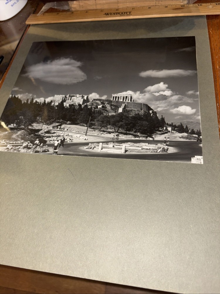 Antique Acropolis Ruins w/ Propylaea Parthenon Mounted Greek Architecture Photo