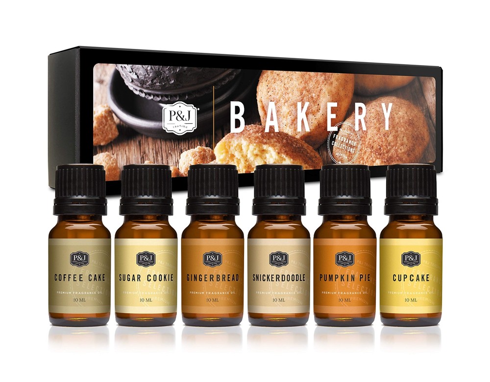 Bakery Set of 6 Fragrance Oils - Pumpkin Pie, Cupcake, Sugar Cookies, Coffee ...