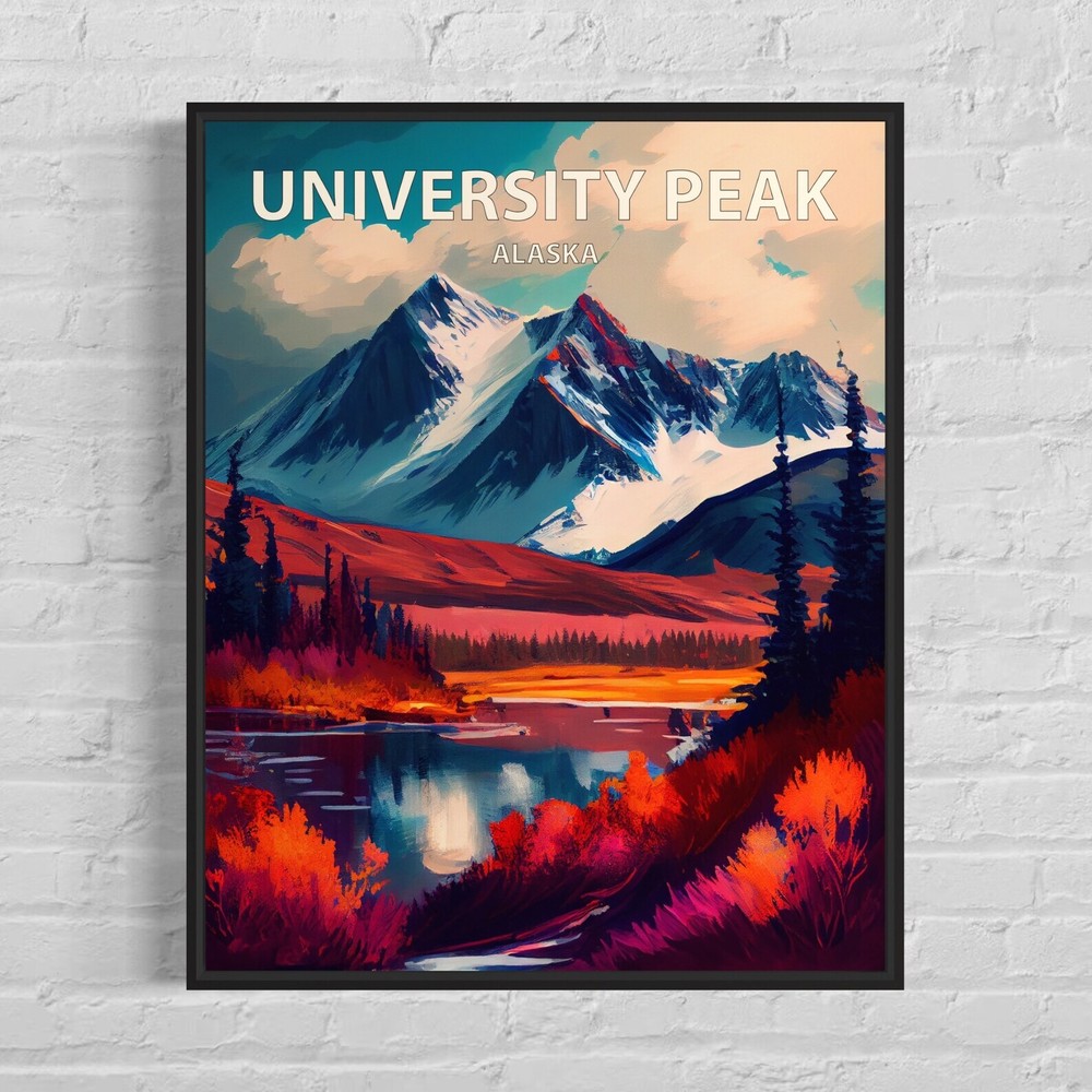 University Peak Alaska Art Print University Peak Wall Art Painting University