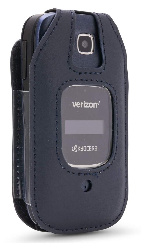 Leather Fitted Protective Case for Kyocera Cadence S2720 4G LTE Flip Phone - Secure Fit Verizon Compatible